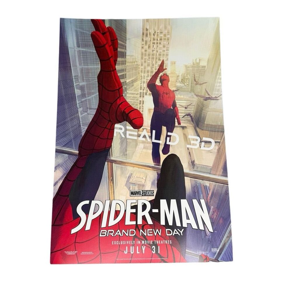 Spider-Man Brand New Day RealD 3D Movie Poster 14x19 Marvel Tom Holland 2026